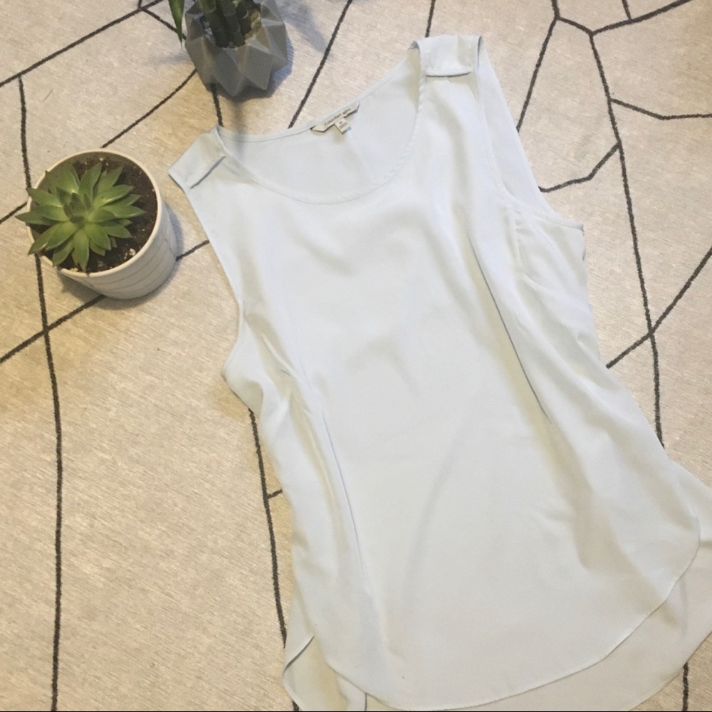Calvin Klein Jeans Light Blue Layered Tank